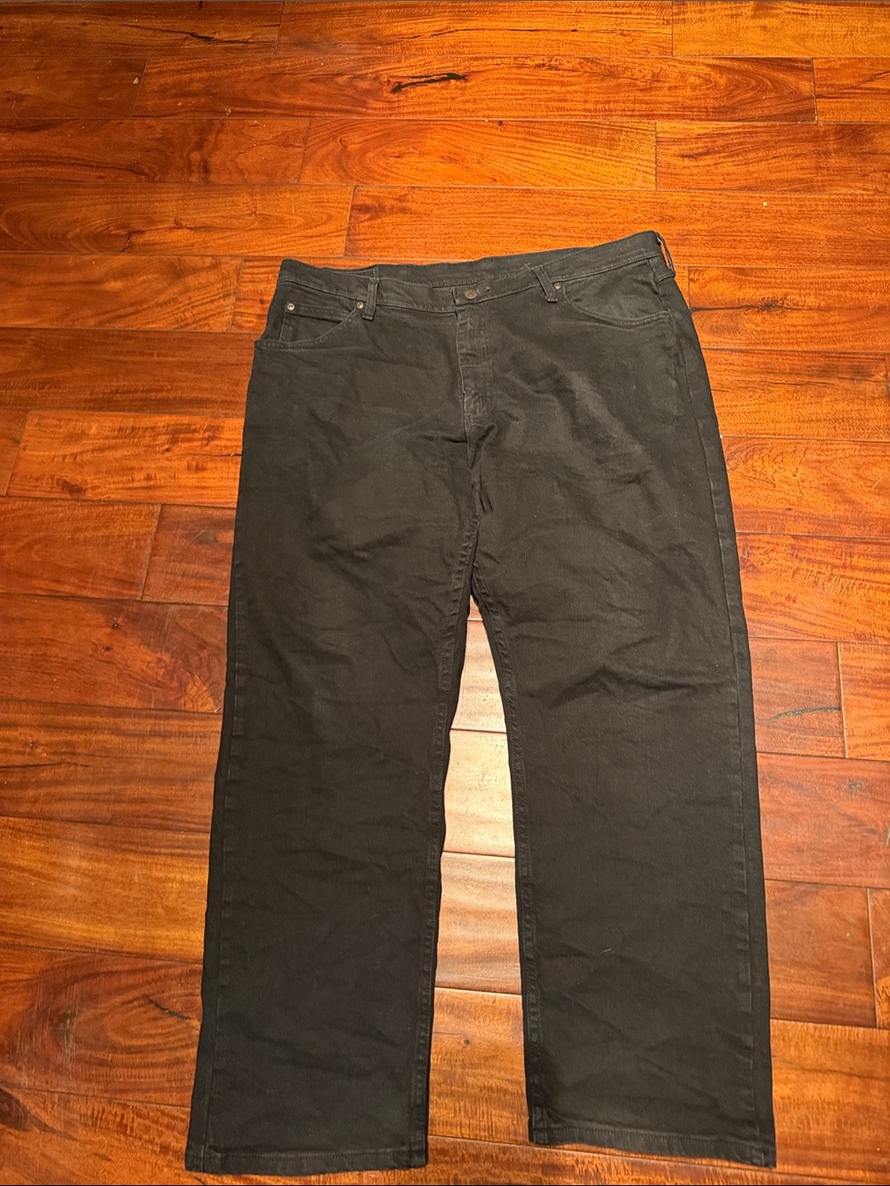 Wrangler Men's Straight Black Jeans 40x30